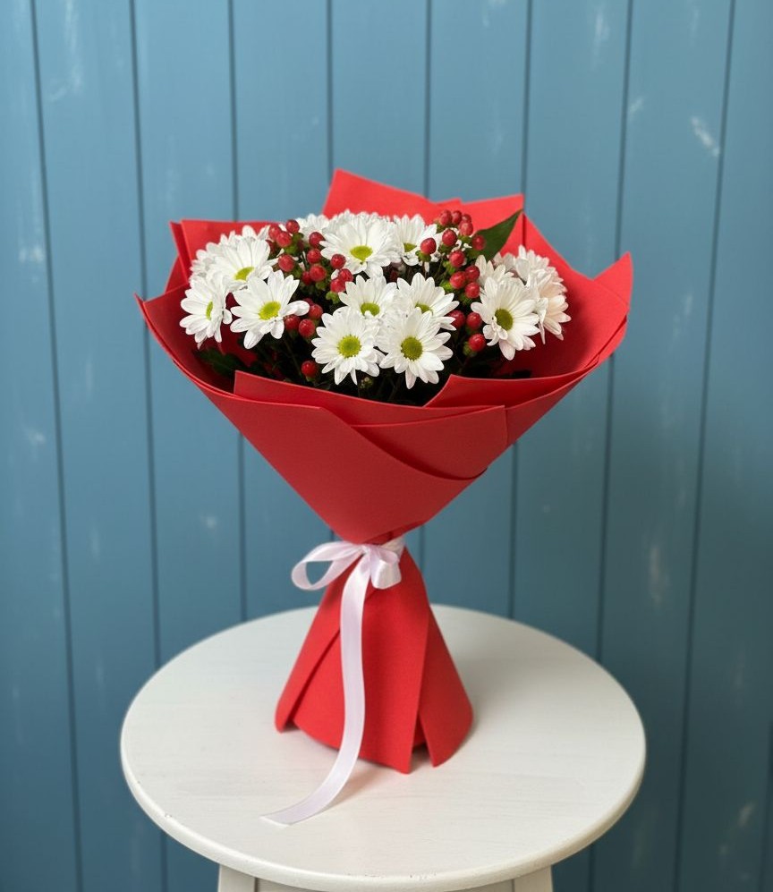 Букет цветов из: Хризантемы в Космодемьянский