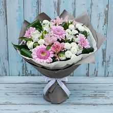 Букет цветов из:  Герберы, Альстромерии и Хризантемы #REPLACE_PRED# Космодемьянский