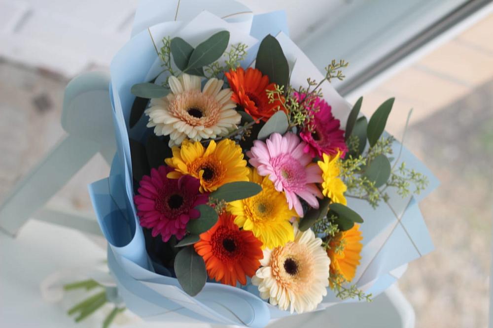 Букет цветов из: Герберы в Космодемьянский