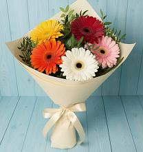 Букет цветов из:  Герберы в Космодемьянский