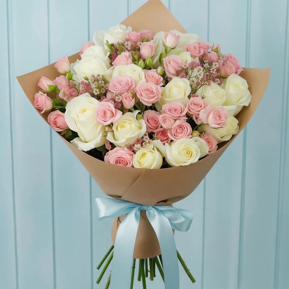 Букет цветов из: Розы в Космодемьянский