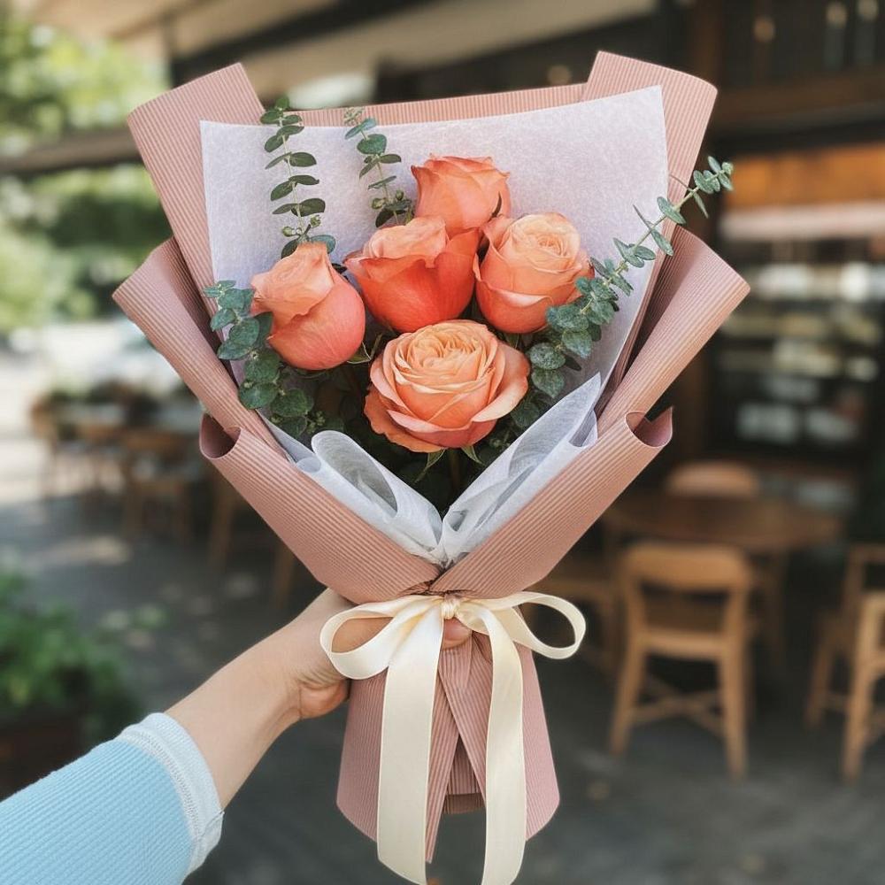 Букет цветов из: Розы в Космодемьянский