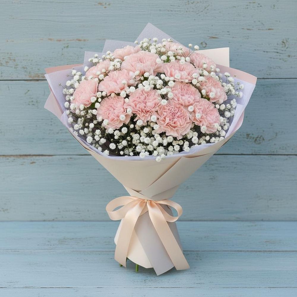 Букет цветов из: Гвоздики в Космодемьянский