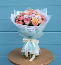 Букет цветов из:  Хризантемы и Розы #REPLACE_PRED# Космодемьянский