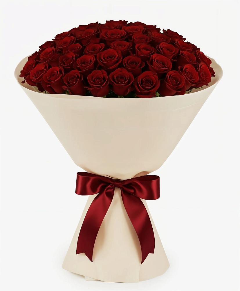 Букет 101 Бордовая роза Блэк Бакарра в Космодемьянский